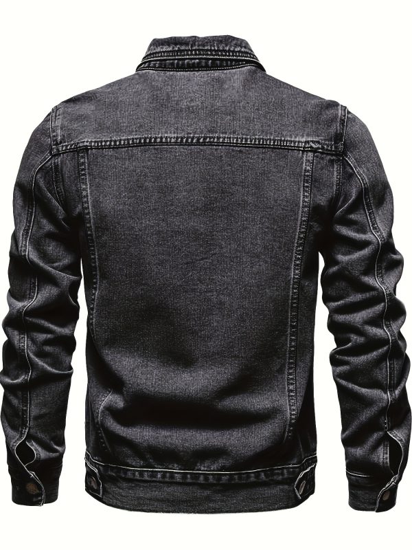 Men'S Casual Faux Denim Jacket - Image 5