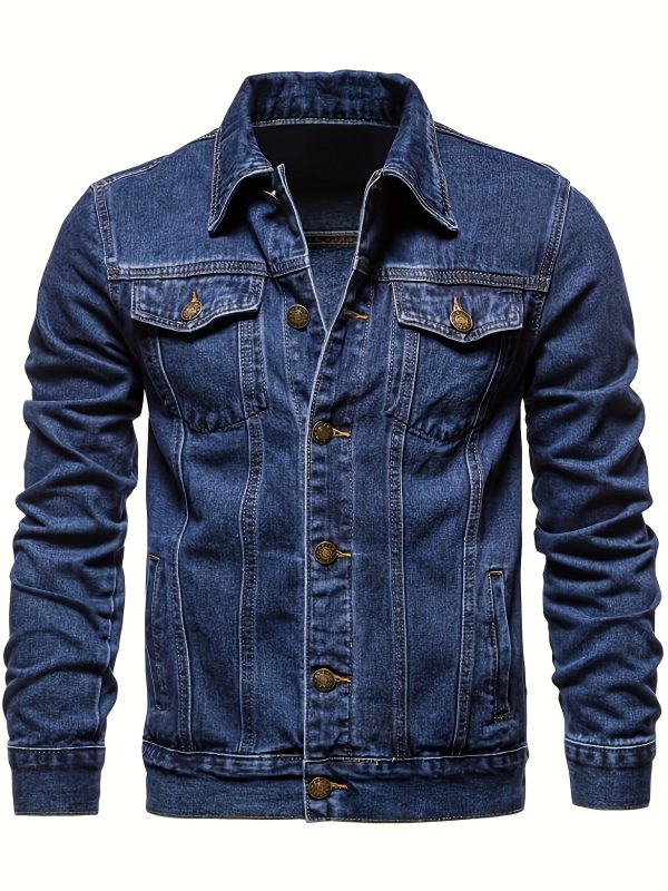 Men'S Casual Faux Denim Jacket - Image 2