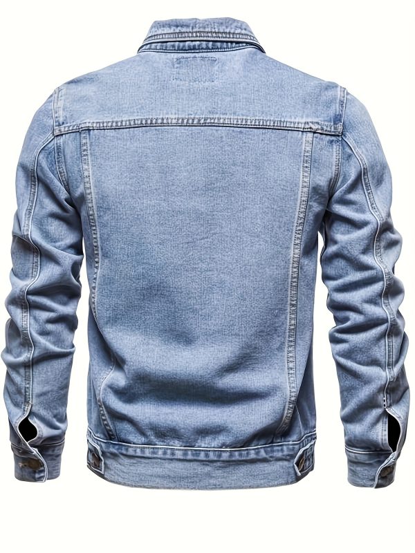 Men'S Casual Faux Denim Jacket - Image 6