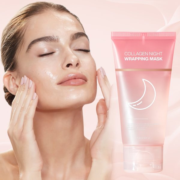 [Collagen Night Wrap Mask] DIMOT Collagen Night Wrap Mask 2.54oz *2 with Jelly Brush - Image 13
