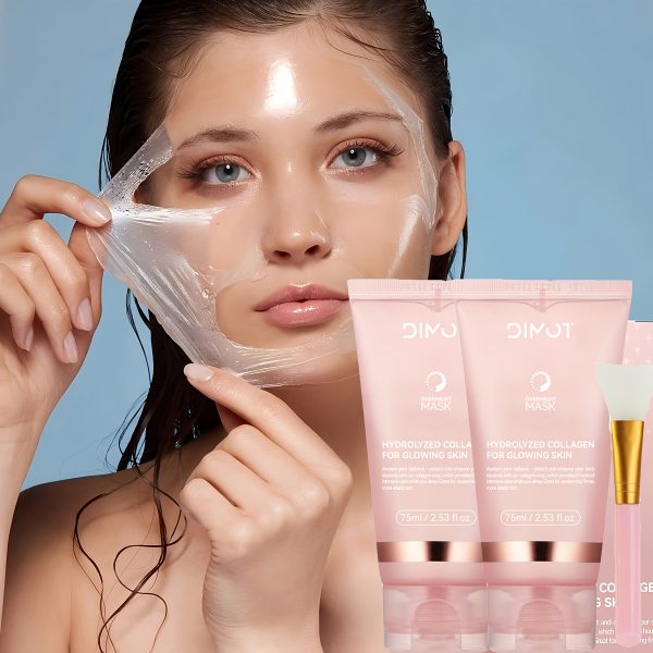 [Collagen Night Wrap Mask] DIMOT Collagen Night Wrap Mask 2.54oz *2 with Jelly Brush - Image 3