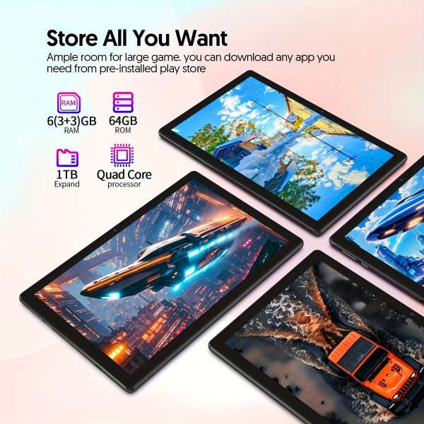 2-in-1 Android 14 Tablet | 10 Inch Tablet (3+3)GB RAM 64GB ROM 1TB Expand - Image 6