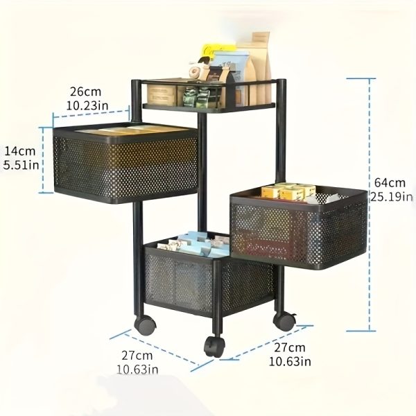 5-Tier Rotating Kitchen Storage Shelf - Image 8