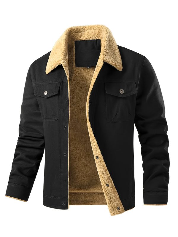 Men'S Fashion Trendy Cotton Fleece-Lined Jacket