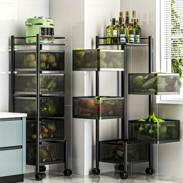 5-Tier Rotating Kitchen Storage Shelf - Image 13