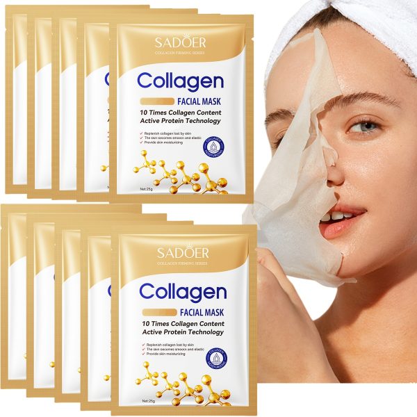 10pcs Bone Collagen Moisturizing Facial Mask
