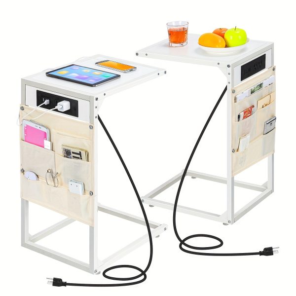 1pc/2pcs Multifunctional C Shaped End Table - Image 15