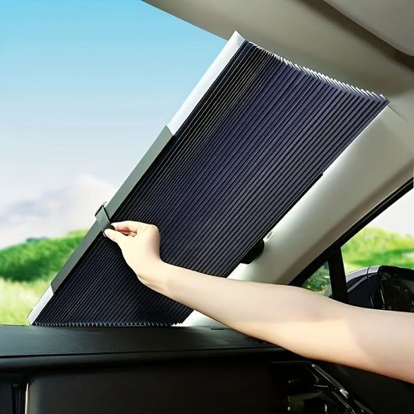 1pc Automatic Retractable Folding Sunshade