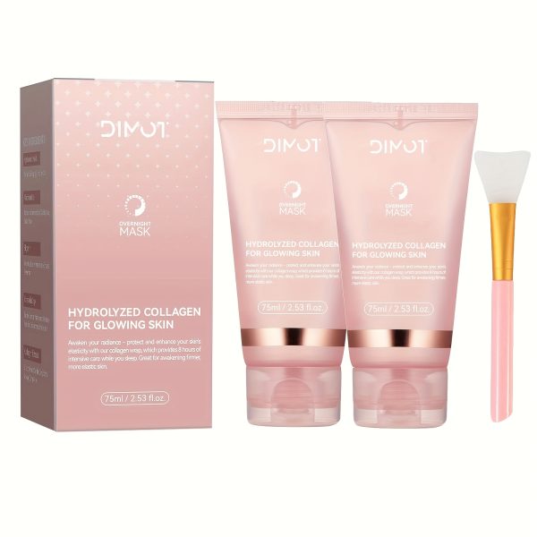 [Collagen Night Wrap Mask] DIMOT Collagen Night Wrap Mask 2.54oz *2 with Jelly Brush - Image 11