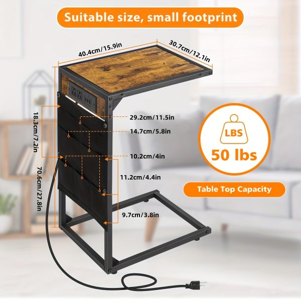 1pc/2pcs Multifunctional C Shaped End Table - Image 2
