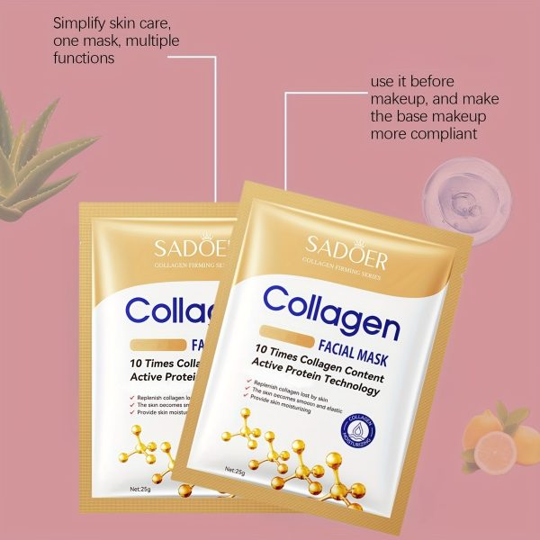 10pcs Bone Collagen Moisturizing Facial Mask - Image 3