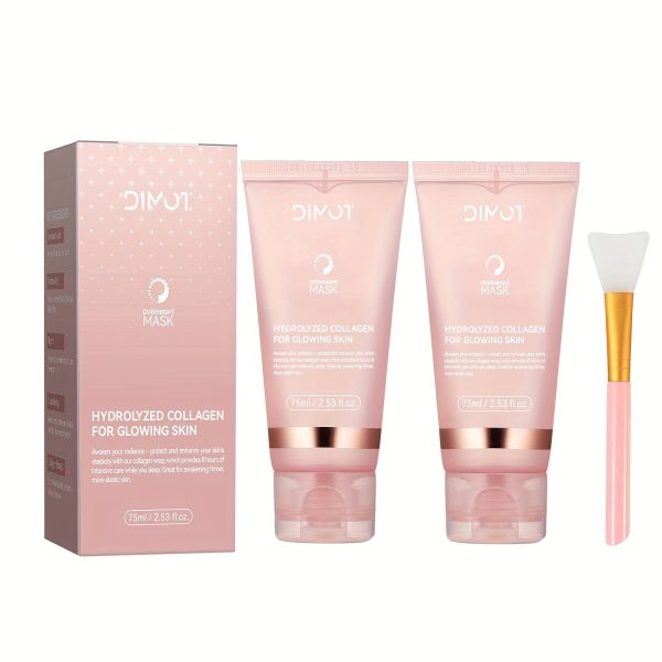 [Collagen Night Wrap Mask] DIMOT Collagen Night Wrap Mask 2.54oz *2 with Jelly Brush - Image 6