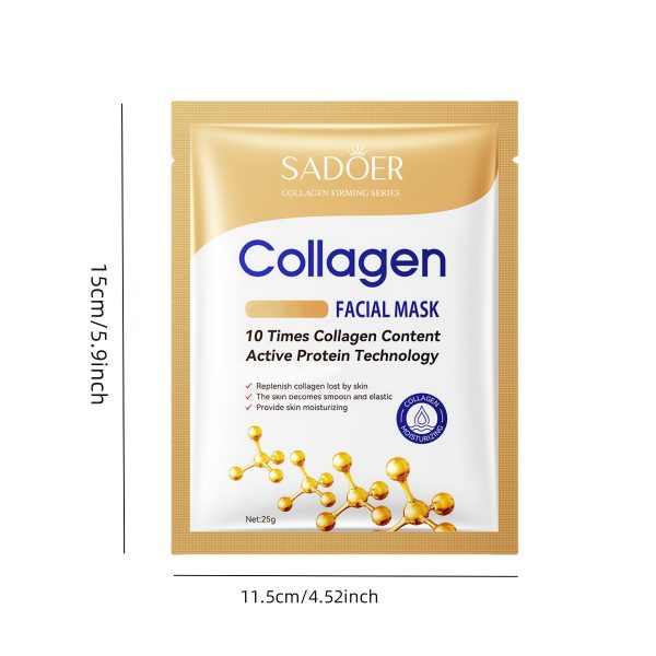 10pcs Bone Collagen Moisturizing Facial Mask - Image 4
