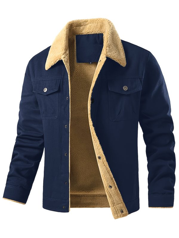 Men'S Fashion Trendy Cotton Fleece-Lined Jacket - Image 5