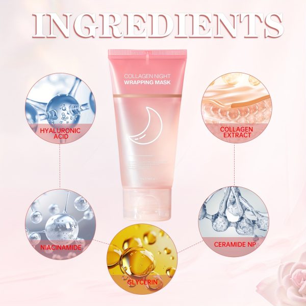 [Collagen Night Wrap Mask] DIMOT Collagen Night Wrap Mask 2.54oz *2 with Jelly Brush - Image 14