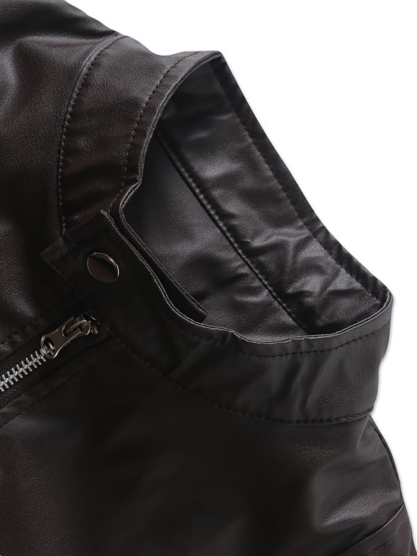 Warm Fleece-Lined Men's Black Jacket - Image 9