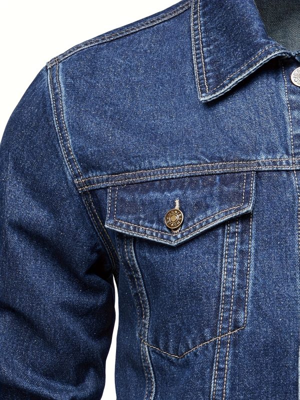 Men'S Casual Faux Denim Jacket - Image 7