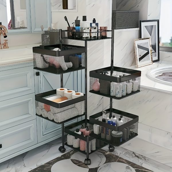 5-Tier Rotating Kitchen Storage Shelf - Image 9