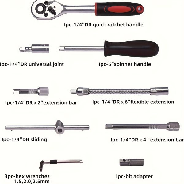 325/53/46pcs Professional Automotive Master Tool Kit - Image 8