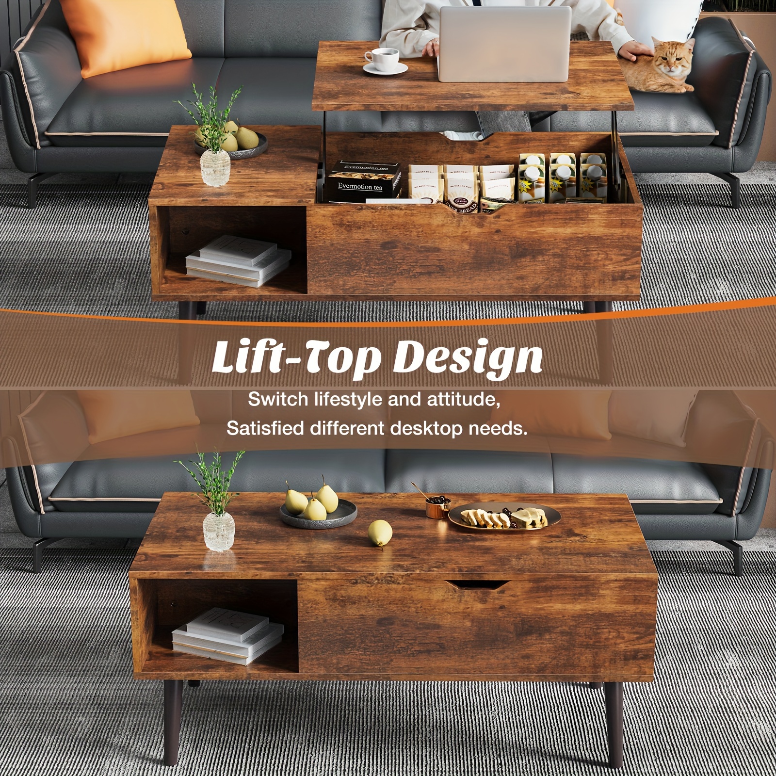 Lift Top Coffee Table - Image 8