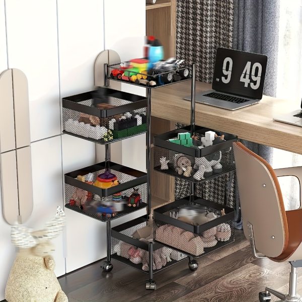 5-Tier Rotating Kitchen Storage Shelf - Image 11