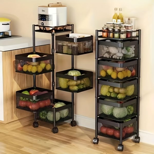 5-Tier Rotating Kitchen Storage Shelf - Image 5