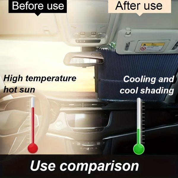 1pc Automatic Retractable Folding Sunshade - Image 9
