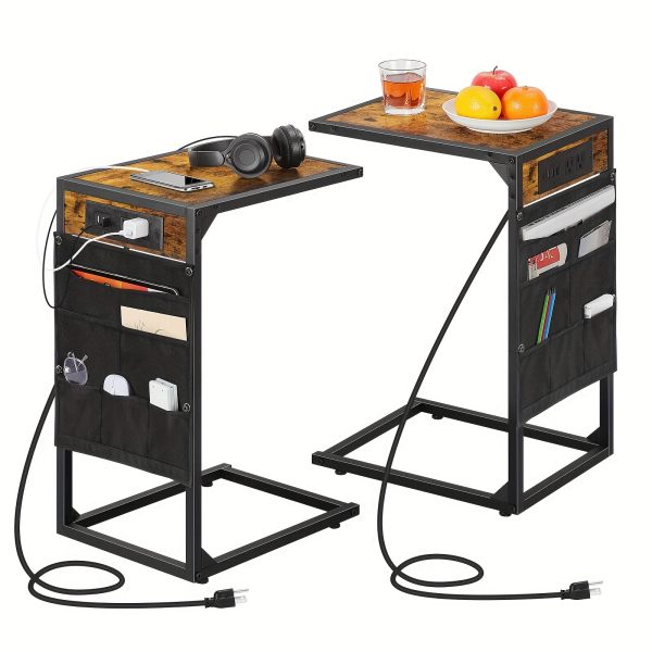 1pc/2pcs Multifunctional C Shaped End Table