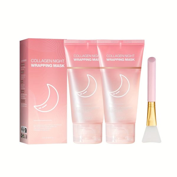 [Collagen Night Wrap Mask] DIMOT Collagen Night Wrap Mask 2.54oz *2 with Jelly Brush - Image 10