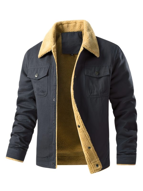 Men'S Fashion Trendy Cotton Fleece-Lined Jacket - Image 2