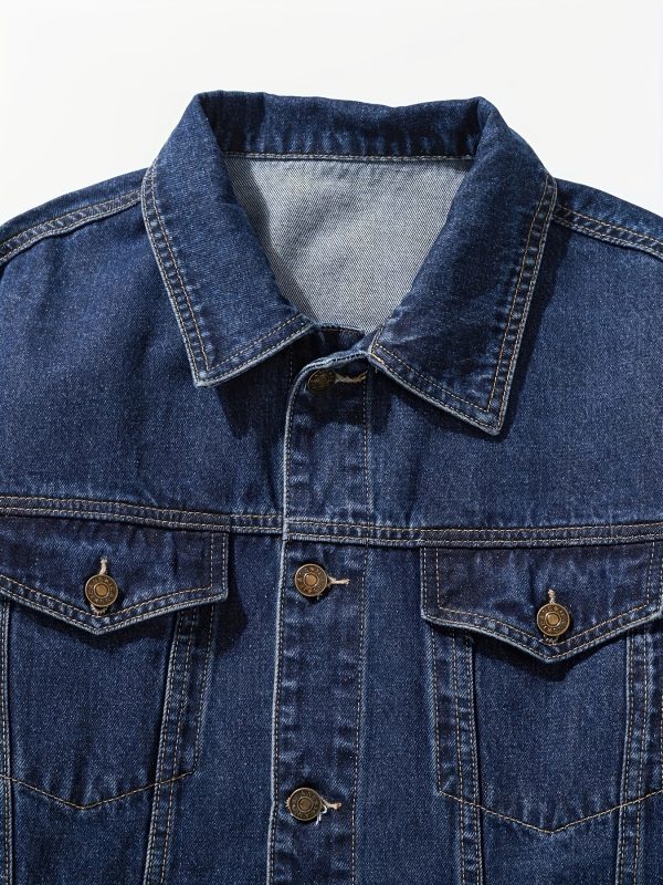 Men'S Casual Faux Denim Jacket - Image 10