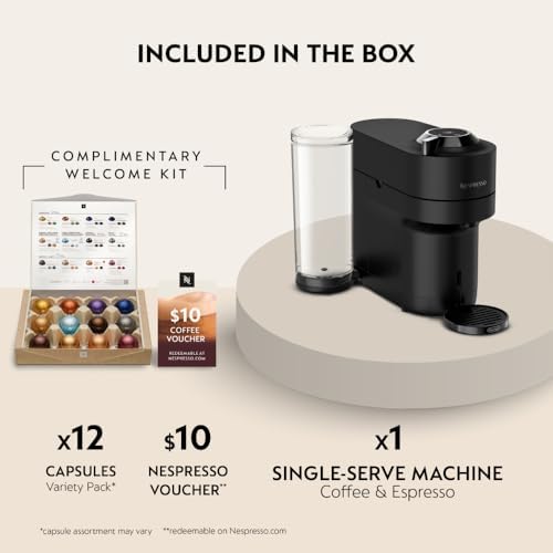 Nespresso Vertuo Pop+ Coffee and Espresso Maker by De'Longhi, Black Matte with Dark Chrome - Image 3