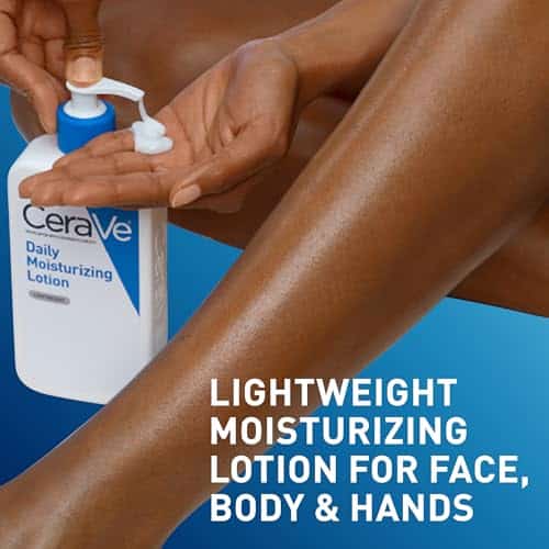 CeraVe Daily Moisturizing Lotion for Dry Skin, Body Lotion & Face Moisturizer with Hyaluronic Acid and Ceramides, Daily Moisturizer, Fragrance Free, Oil-Free, 12 Ounce : Body Lotions : Beauty & Personal Care - Image 5